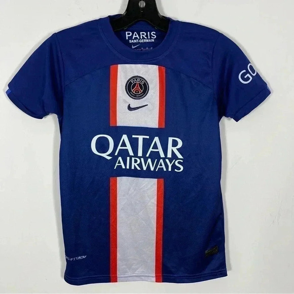 ❤️ Nike Paris 22/23 children PSG Home Football Kit Shirt Sportswear 4-6T - Picture 2 of 8